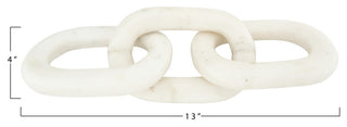 13" Decorative Marble Chain Link Figurine