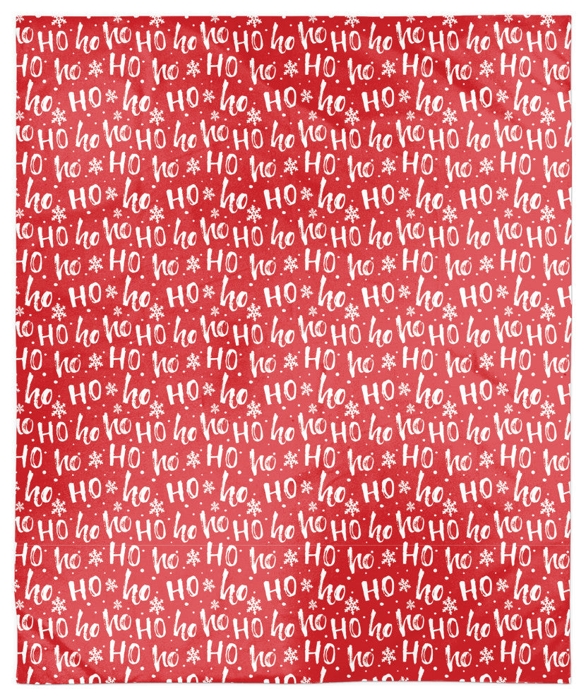 Ho Ho Ho Pattern 50x60 Sherpa Fleece Blanket