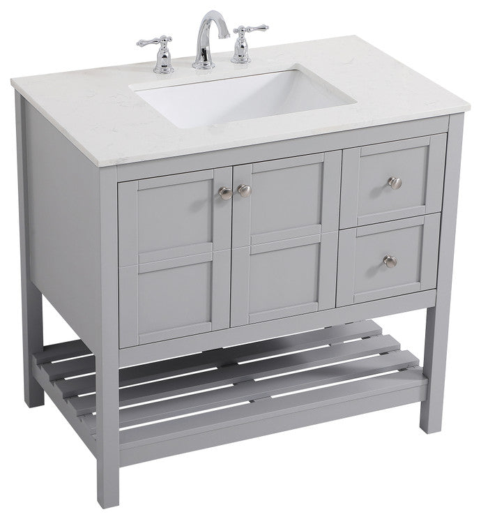 Tucker Grey 36" Single Sink Bathroom Vanity