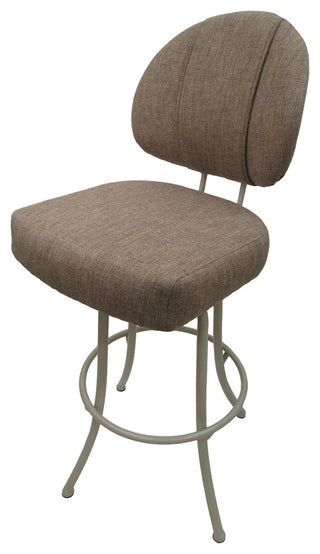 Swivel Bar Stool, Basin Beige, Beige Metal Frame, 30"
