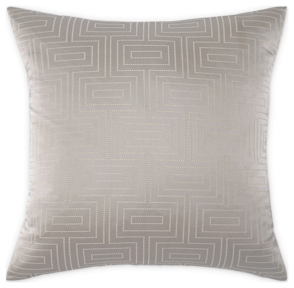 GLAMtastic Casey 19" Square Pillow, Set of 2, Silver