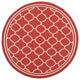 Safavieh Courtyard Cy6918-248 Red, Bone Area Rug, 6'7" X 6'7"