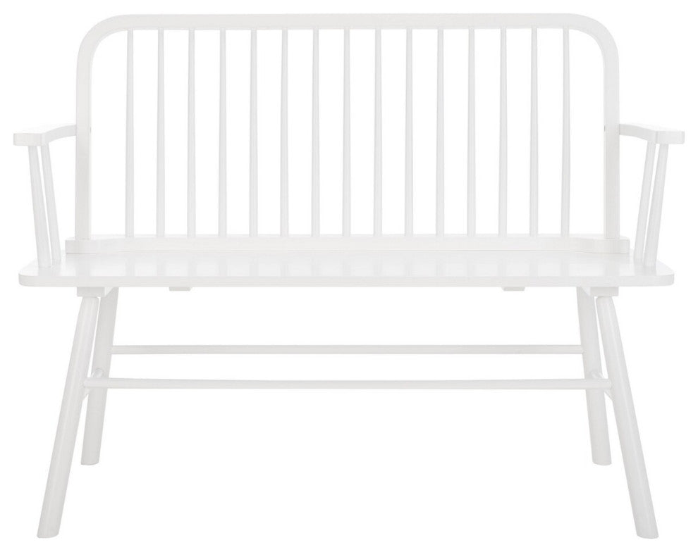 Safavieh Lucilia Spindle Bench, White