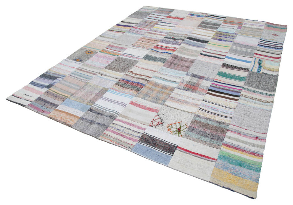 Rug N Carpet - Handmade Anatolian 8' 2'' x 10' 0'' Rustic Patchwork Kilim Rug