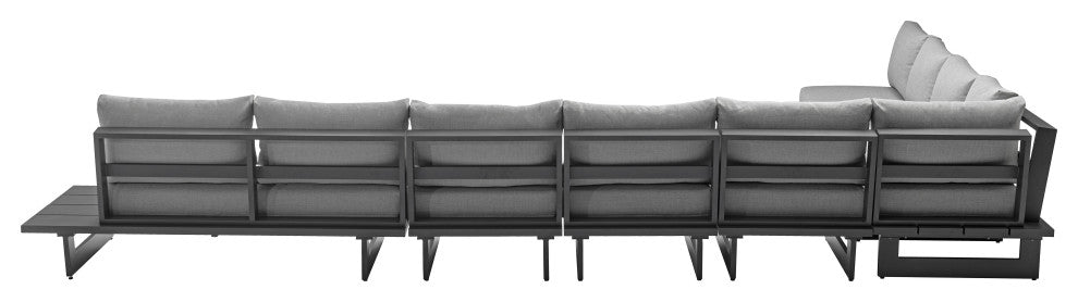 Maldives Grey Water Resistant Fabric Outdoor Patio Modular Sectional