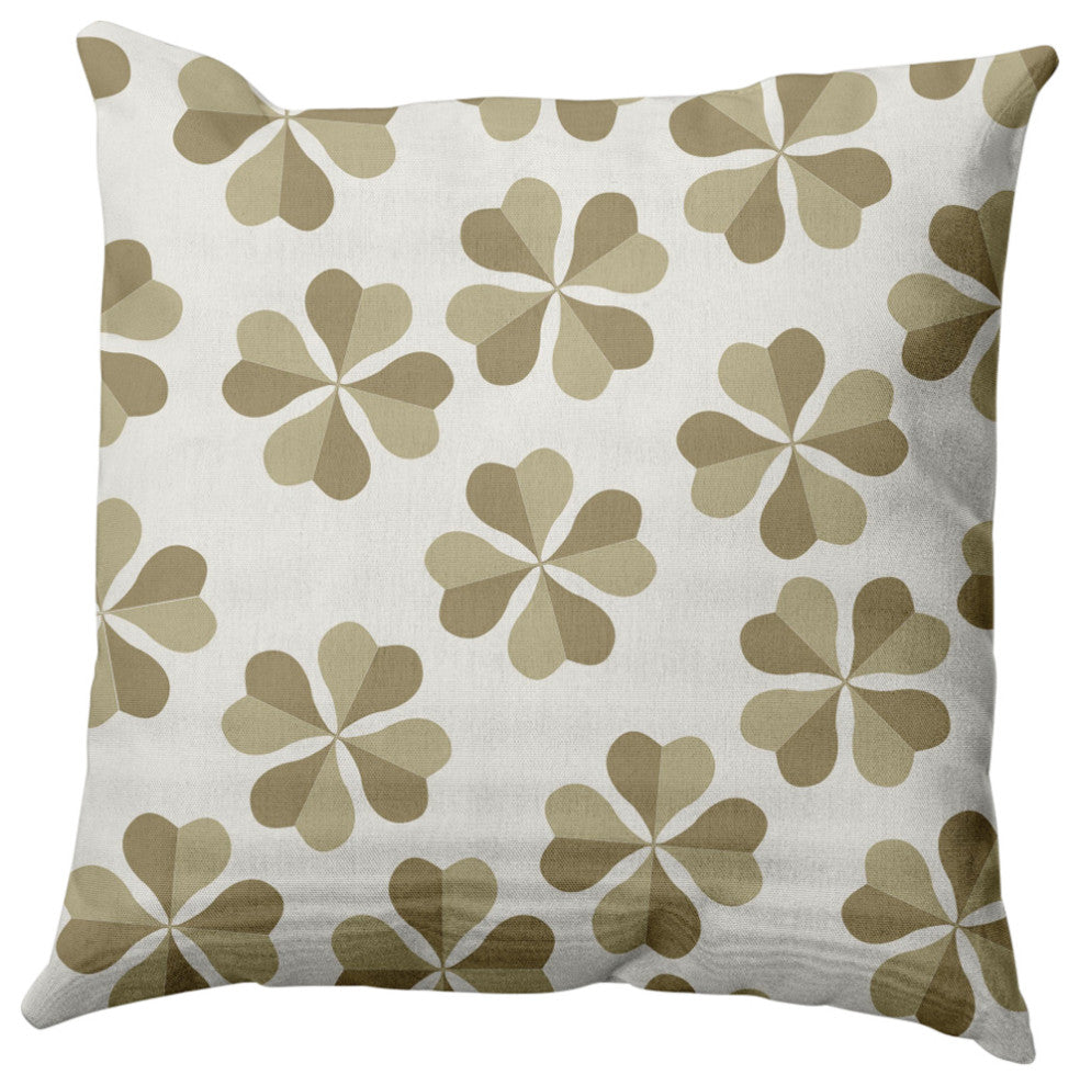 Lucky Patch St. Patrick's Day Indoor/Outdoor Pillow, Sustainable Green, 18x18"