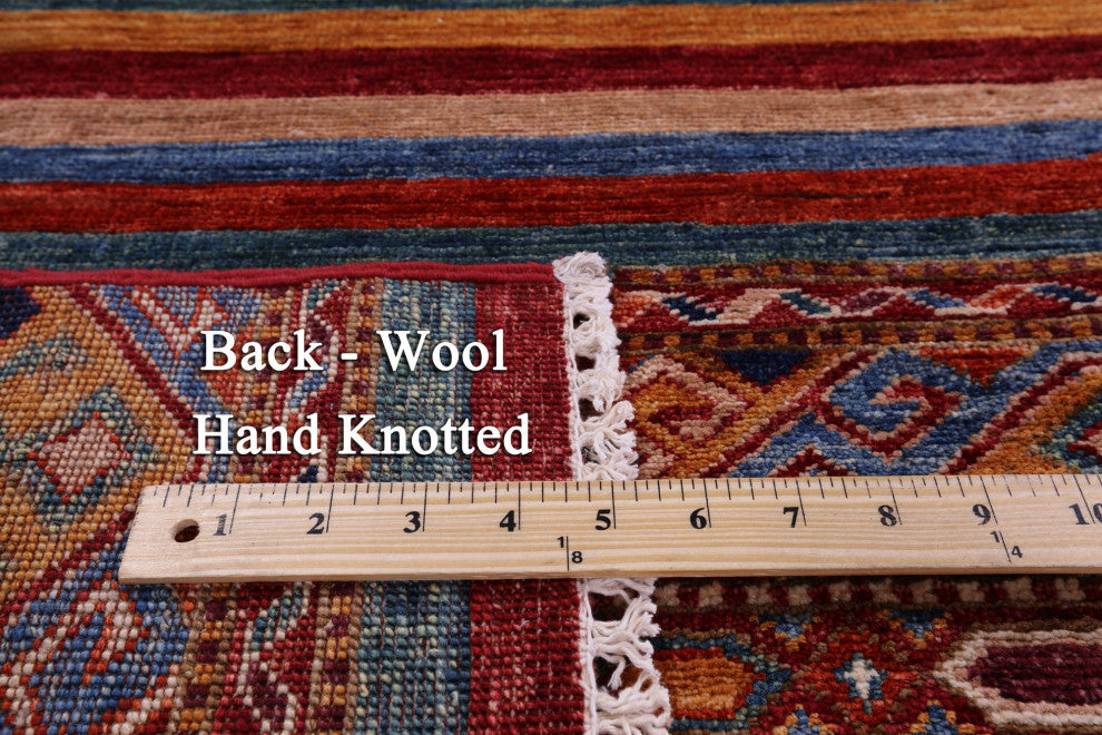 6' 8" X 8' 3" Super Kazak Khorjin Hand-Knotted Wool Rug Q10757