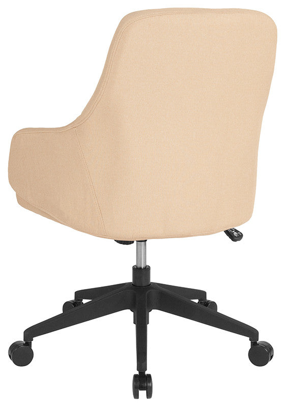 Dinan Home And Office Upholstered Mid-Back Chair In Beige Fabric