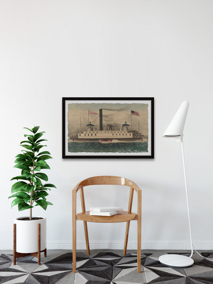 "American Ship" Framed Painting Print, 12x8