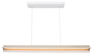 Nubis Linear Pendant, White Washed Oak, White Canopy, Linear Canopy, LED, 3000k