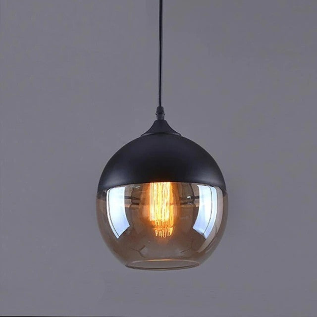 MIRODEMIÂ® Roquebrune-Cap-Martin Loft Chandelier for Kitchen, Black & Amber
