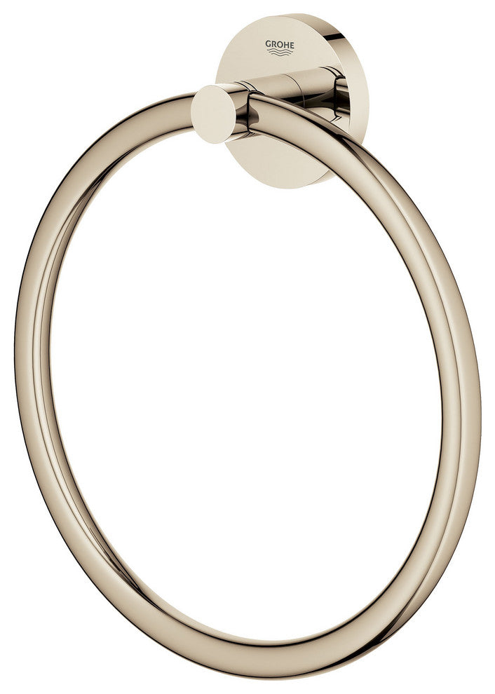 Grohe 40 365 1 Essentials 7-1/16" Wall Mounted Towel Ring - Brushed Cool