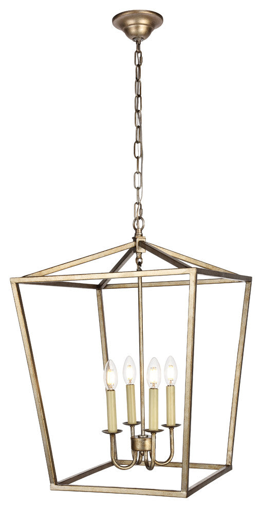Maddox Collection Pendant, 17"x24.25", 4-Light, Vintage Silver