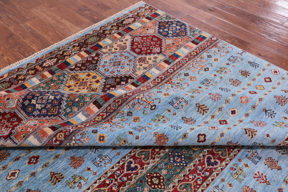 8' 3" X 11' 4" Persian Gabbeh Tribal Hand-Knotted Wool Rug Q7597