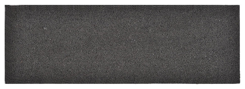 Sheltered Long Front Door Mat Coir Coco Fibers Rug 30x10, Gray
