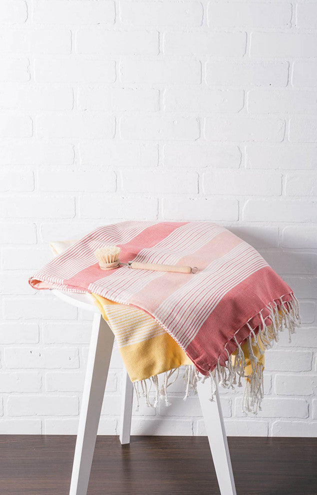Yellow Stripe Fouta Towel