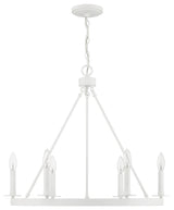 6-Light Chandelier, Bisque White