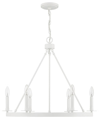 6-Light Chandelier, Bisque White