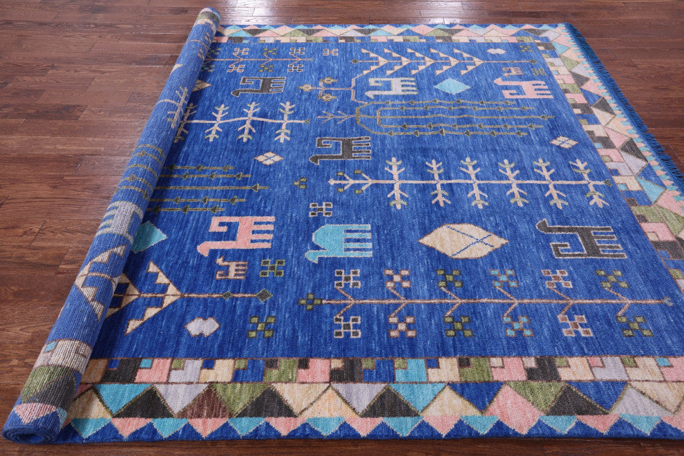 8' 0" X 10' 0" Tribal Persian Gabbeh Handmade Wool Rug - Q13630