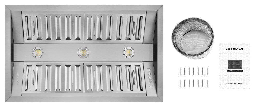 Hauslane | Pro-Style IN-R300 Built-In Range Hood, 21"? Deep, Stainless Steel, 40"