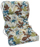 18"X38" Polyester Outdoor Tufted Chair Cushion, Earth And Sky Palm