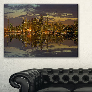 "San Francisco at Sunset" Panorama Cityscape Canvas print, 40"x30"