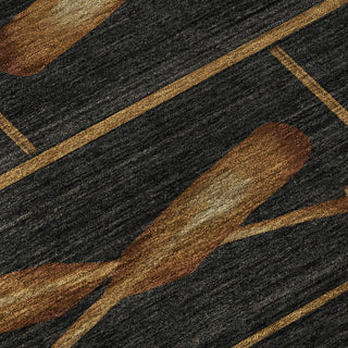 Addison Premium Washable Mayfield AMF144 Black 8' x 10' Rug