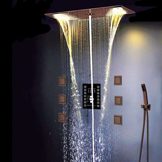 Fontana 4-Way LED Luxury Style Shower Head, Hand-Held Shower
