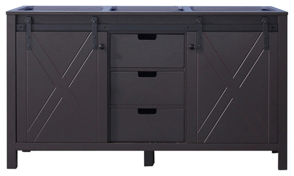 Marsyas 60" Brown Bathroom Bath Storage Vanity Cabinet Only