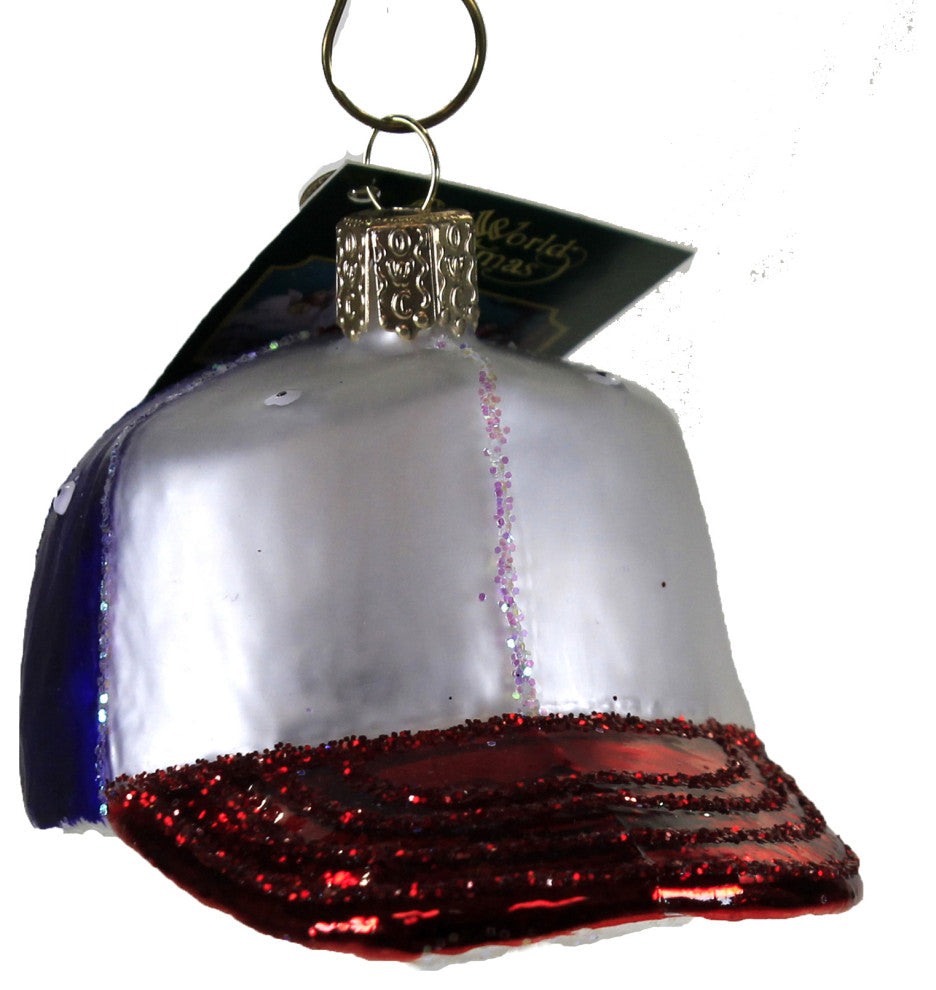 Baseball Cap - One Ornament 2 Inch, Glass - Fashion Essential 32448