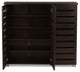Adalwin and 3-Door Dark Brown Wooden Entryway Shoes Storage