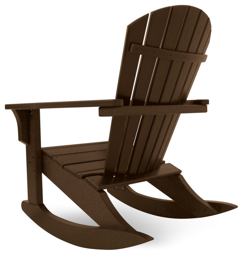 Polywood Seashell Rocking Chair, Mahogany