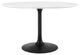 Lippa 47" Round Wood Dining Table Black White