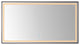 Horizontal Rectangular LED Wall Mount Bathroom Mirror, Black, 60"
