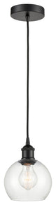 Innovations 616-1P-BK-G122-6 1-Light Mini Pendant, Matte Black
