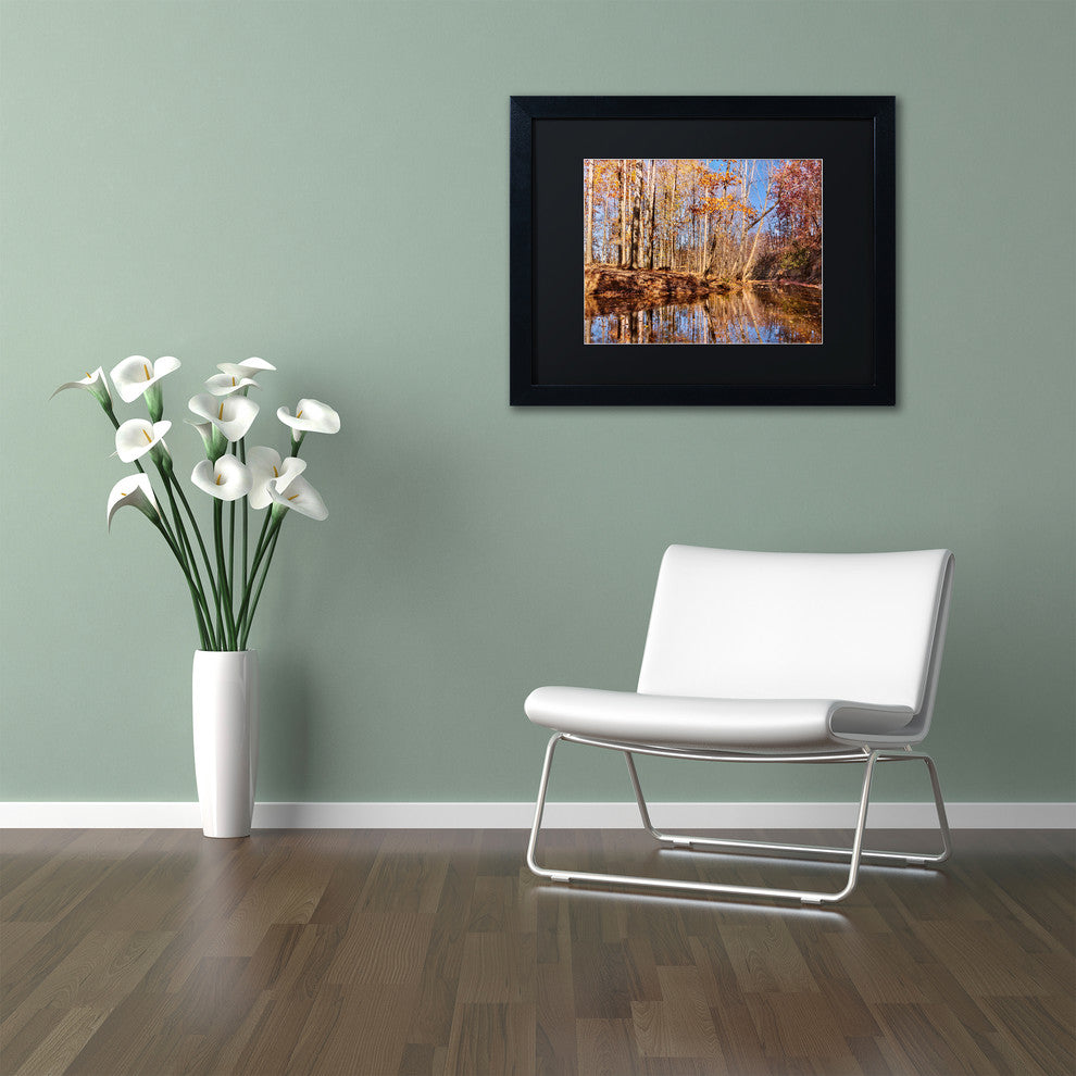 Jason Shaffer ''Beaver Creek 7'' Matted Framed Art, Black Frame, Black Mat, 20x16