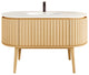 Eviva Haven 48" Oak Freestanding Vanity With White Solid Surface Integrated Top