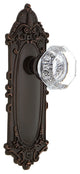 Victorian Plate Privacy Waldorf Door Knob, Timeless Bronze