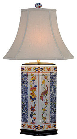 Peacock Porcelain Table Lamp