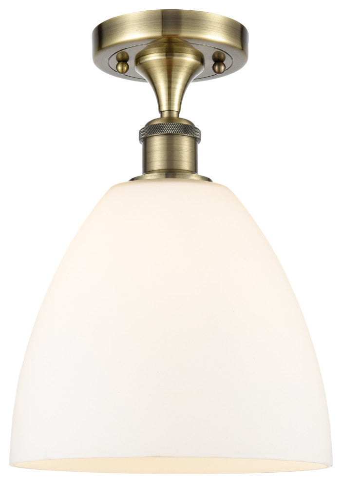 Innovations 516-1C-AB-GBD-91 1 Light Semi-Flush Mount, Antique Brass