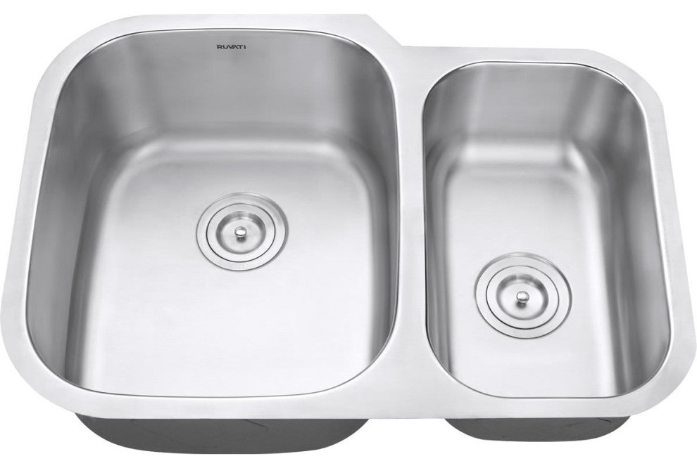 Ruvati RVM4500 Undermount Stainlesss Steel 29" Kitchen Sink Double Bowl