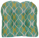 19" U-Shaped Premium Outdoor Tufted Chair Cushions, Set of 2, Duo Seaspray
