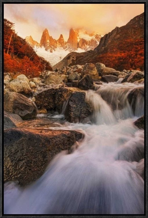 "Autumn Impression" Framed Canvas Giclee by Yan Zhang, 16x23"