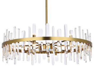 Modern Satin Gold 16-Light Chandelier