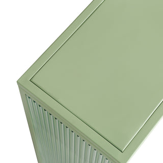 Close-up of ribbed glass door on white background; close-up/alternate_white_close.