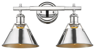 Orwell CH 2-Light Bath Vanity, Chrome With Chrome Shade