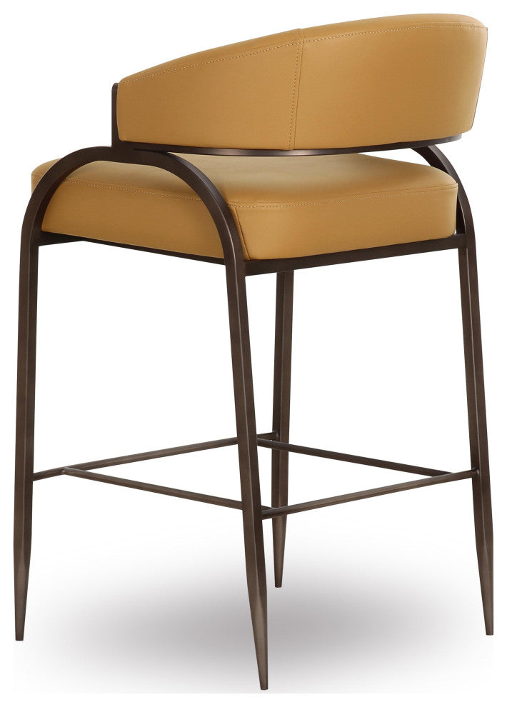 Tatum Tan Vegan Leather Counter Stool