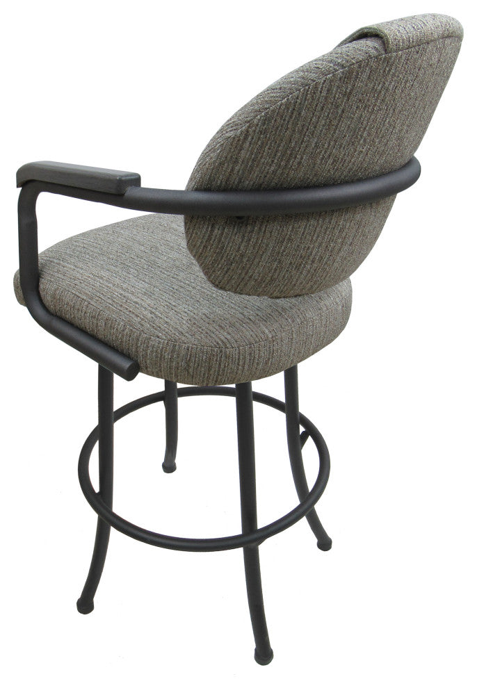Swivel Metal Counter 26", 30" Extra Tall 34" Bar Stool, M-79, Bluesky, Gray, 26"