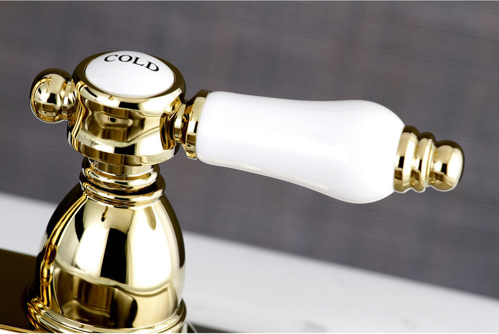 Kingston Brass 4" Centerset Bar Faucet, Polished Brass
