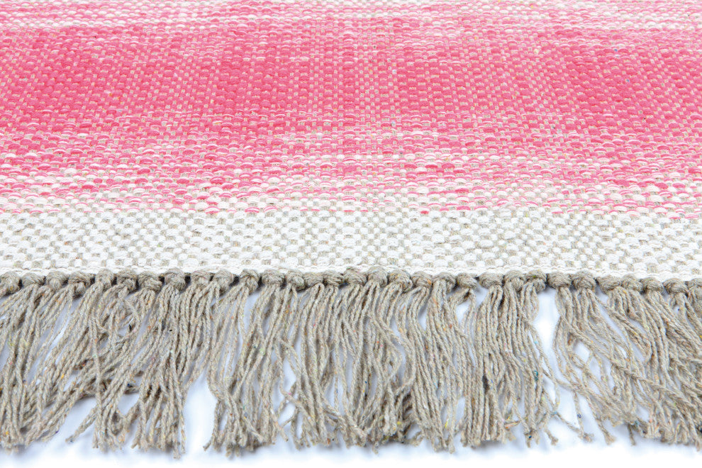 Surya Shine SHN-2001 8'x10' Rug, Bright Pink/Khaki